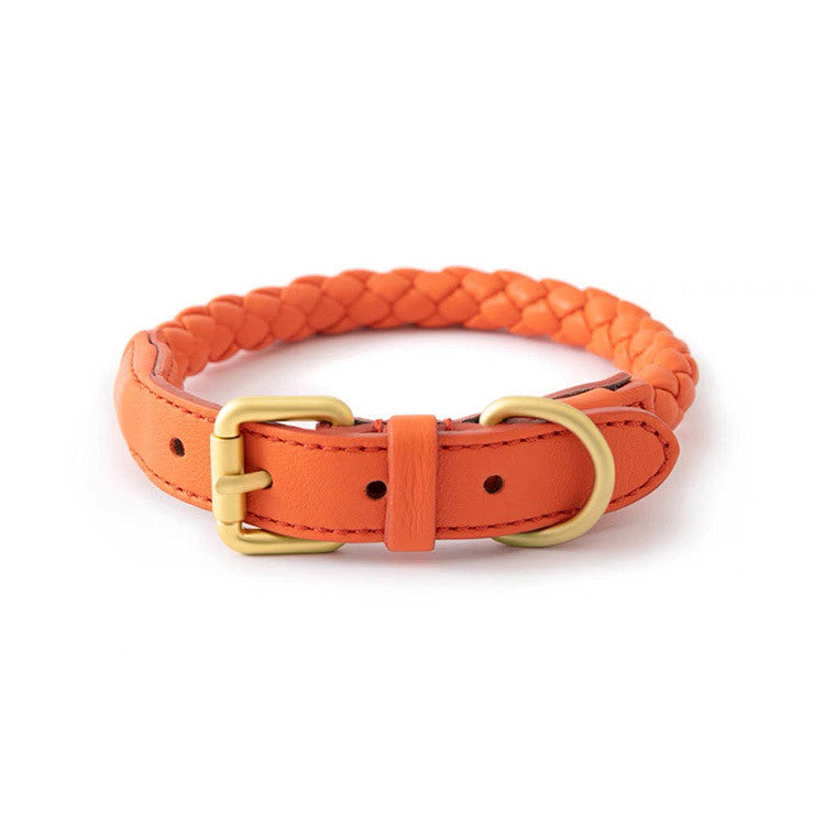 Premium-Set Hundehalsband und Leine aus PU Leder original